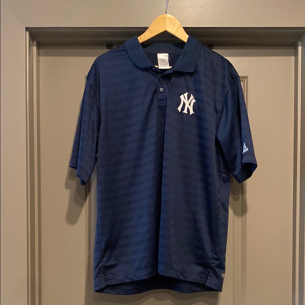 Adidas New York Yankees Men's Dark Blue With Black stripes White Logo Sz Large
